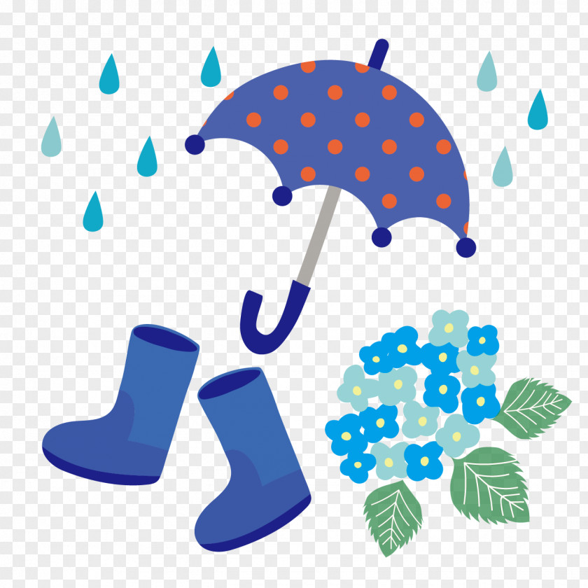 Rain East Asian Rainy Season French Hydrangea Umbrella Clip Art PNG