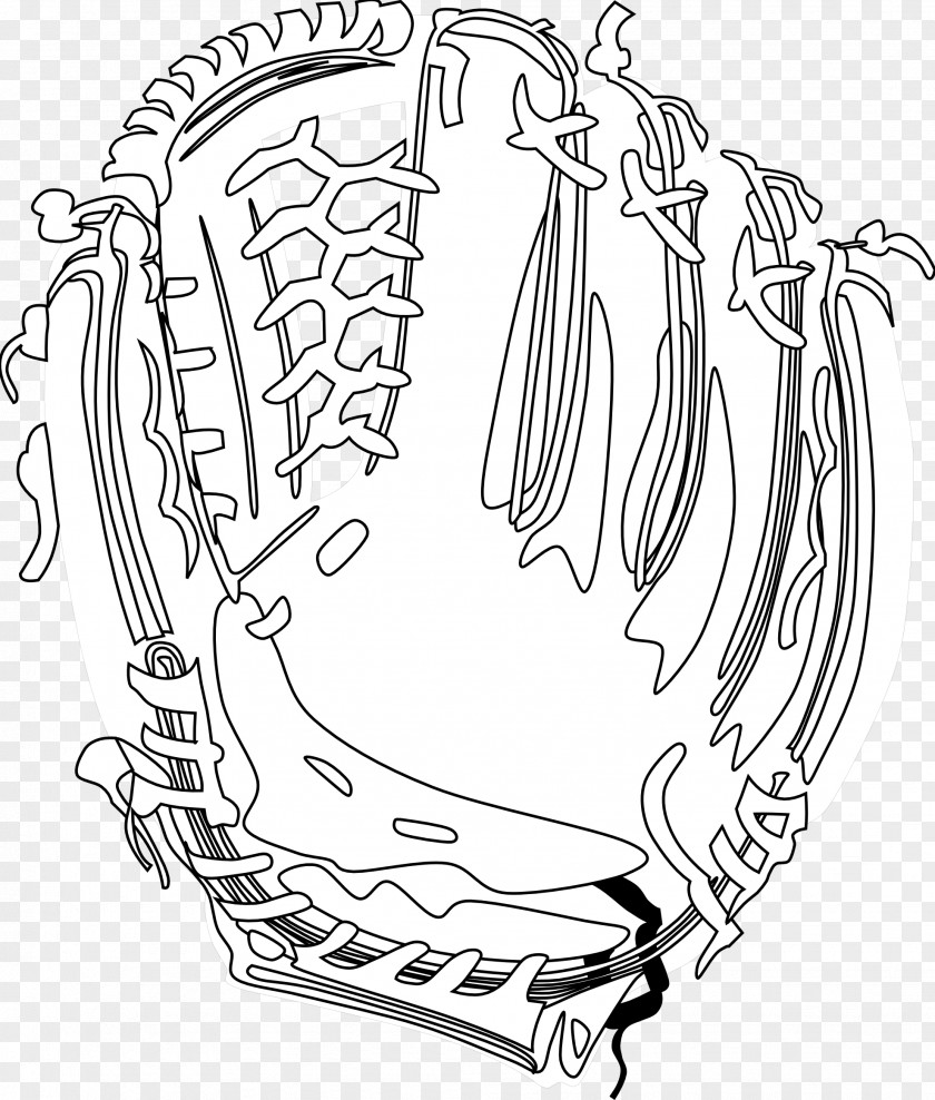 Baseball Glove Black And White Clip Art PNG