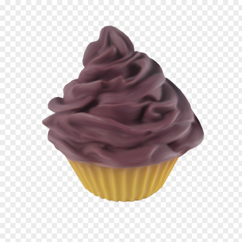 Chocolate Cake Texture Birthday Buttercream Cupcake PNG