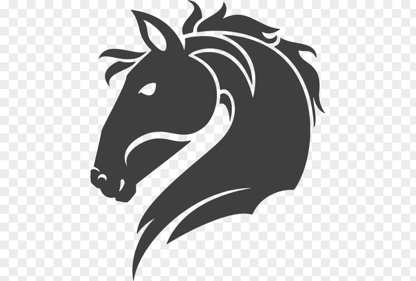 Horse-shaped Logo Design Trend Vector Material Friesian Horse Illustration PNG