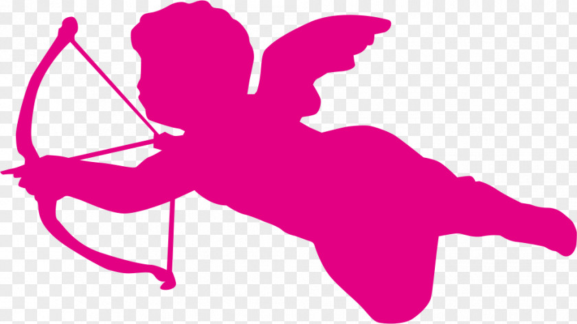 Angel Cupid Silhouette Illustration PNG