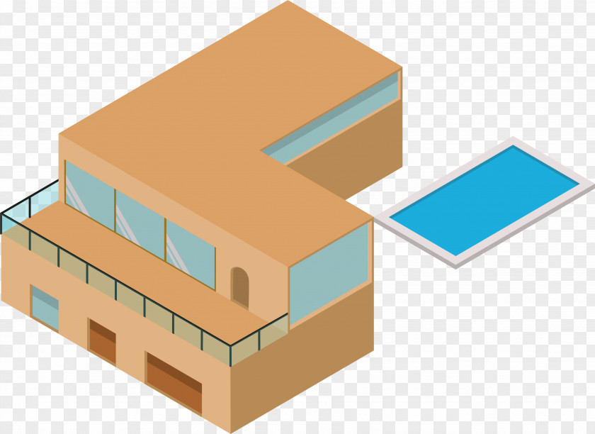 Gymnasium With Swimming Pool Vecteur Download PNG