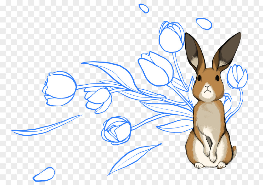 Hare Domestic Rabbit Drawing Chinese Animal PNG