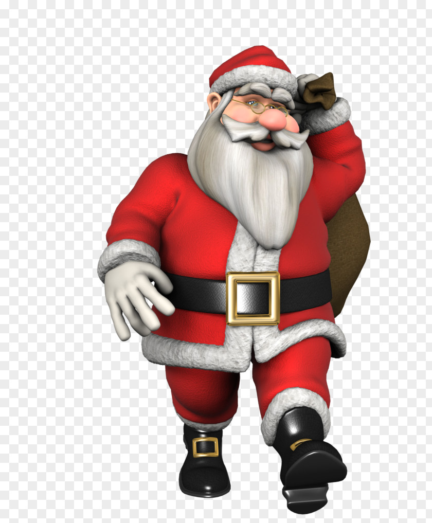 Santa Claus Rendering Animation PNG