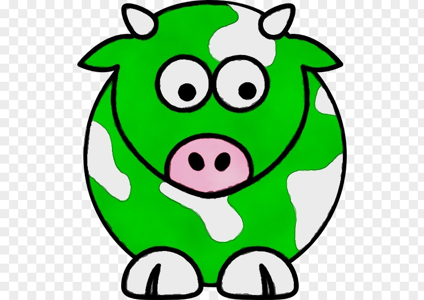 Suidae Smile Green Cartoon Clip Art Yellow Snout PNG
