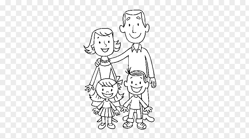 My Family Members Extended Drawing Coloring Book Image PNG