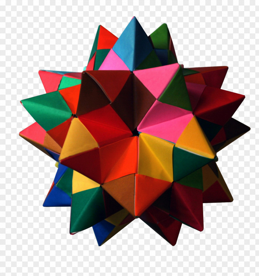 Origami Paper Pentakis Dodecahedron Modular Truncated Icosahedron PNG