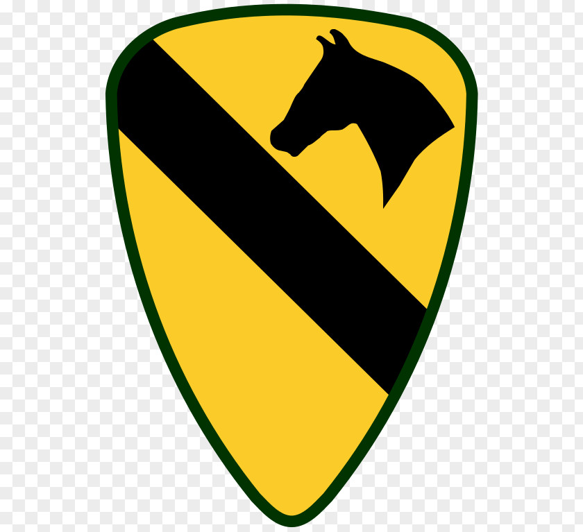 Diagonal Vector 1st Cavalry Division Fort Hood Shoulder Sleeve Insignia United States Army PNG