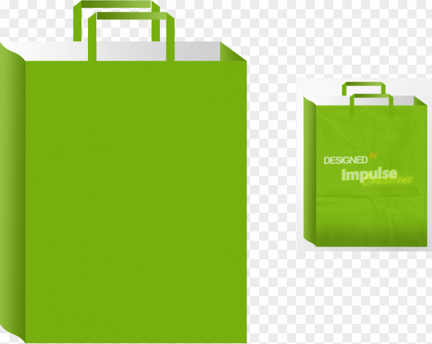 Green Gift Bag Paper Packaging And Labeling PNG