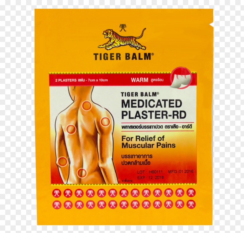 Tiger Balm Liniment Adhesive Bandage Muscle Pain PNG