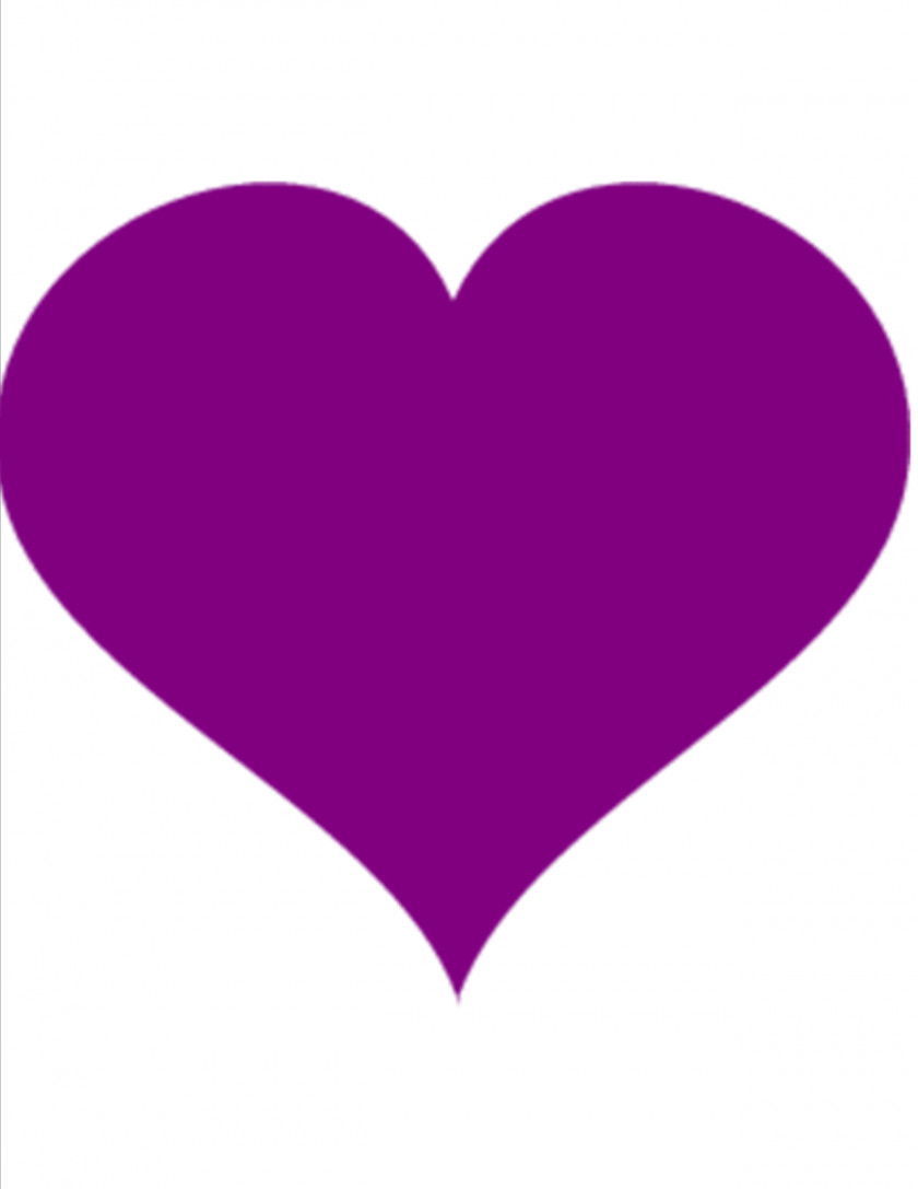 Dark Cliparts Purple Heart Clip Art PNG