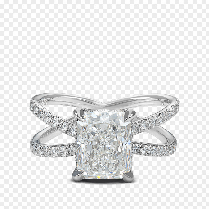 Platinum Ring Engagement Solitaire Diamond PNG