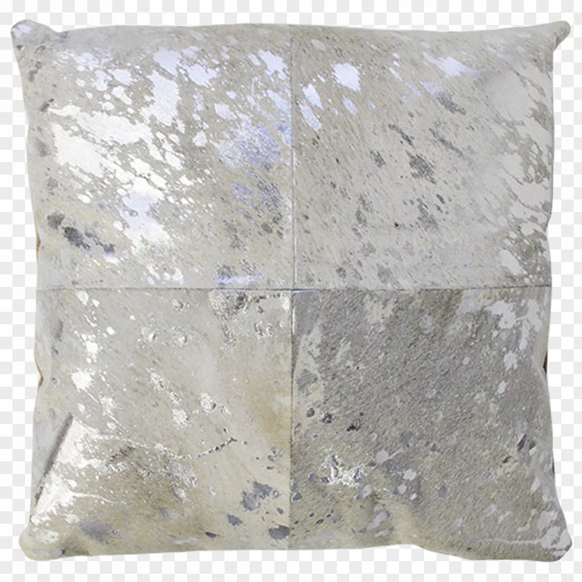 Silver Sequins Cushion Throw Pillows Cowhide Carpet PNG