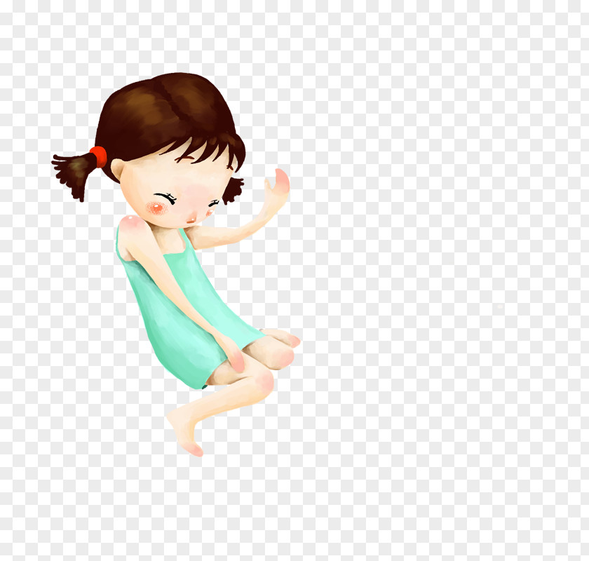 Girl PNG , Thinking little girl clipart PNG