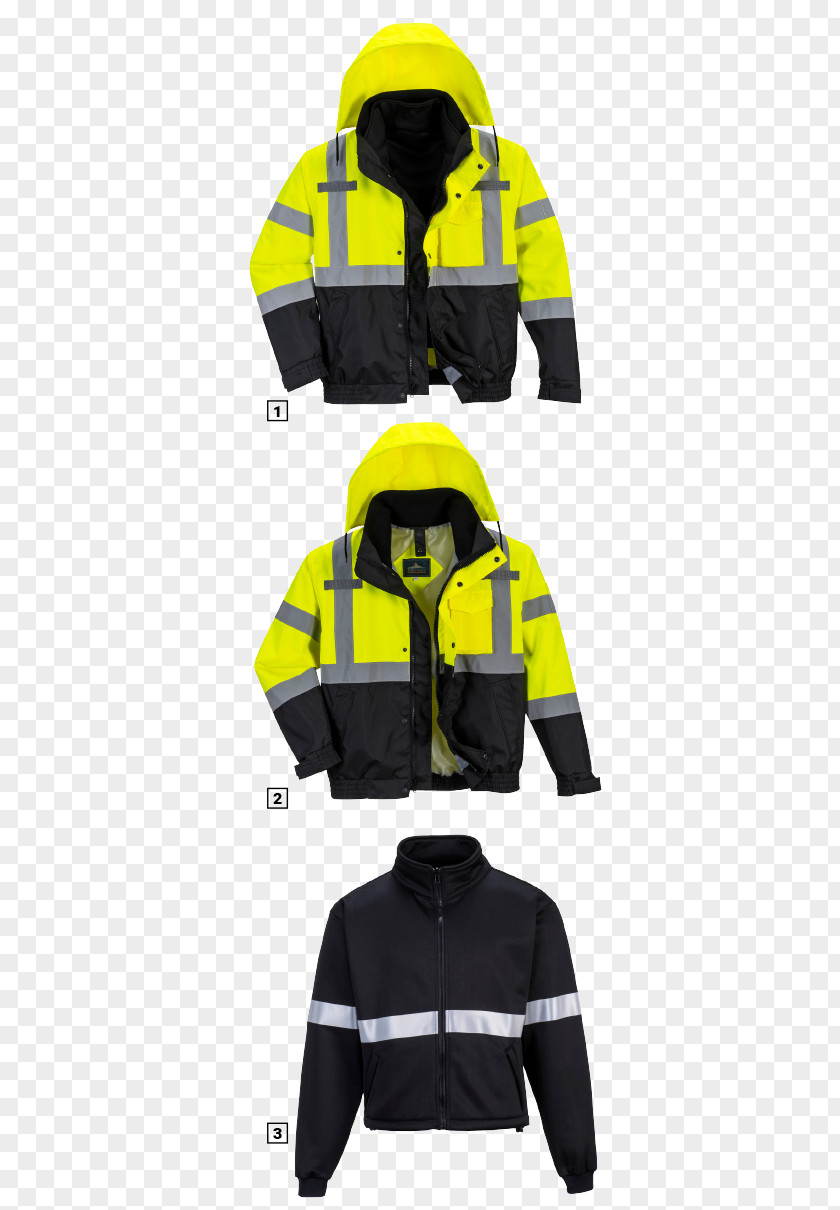 Heavy Bomber High-visibility Clothing Jacket Sleeve T-shirt Portwest PNG