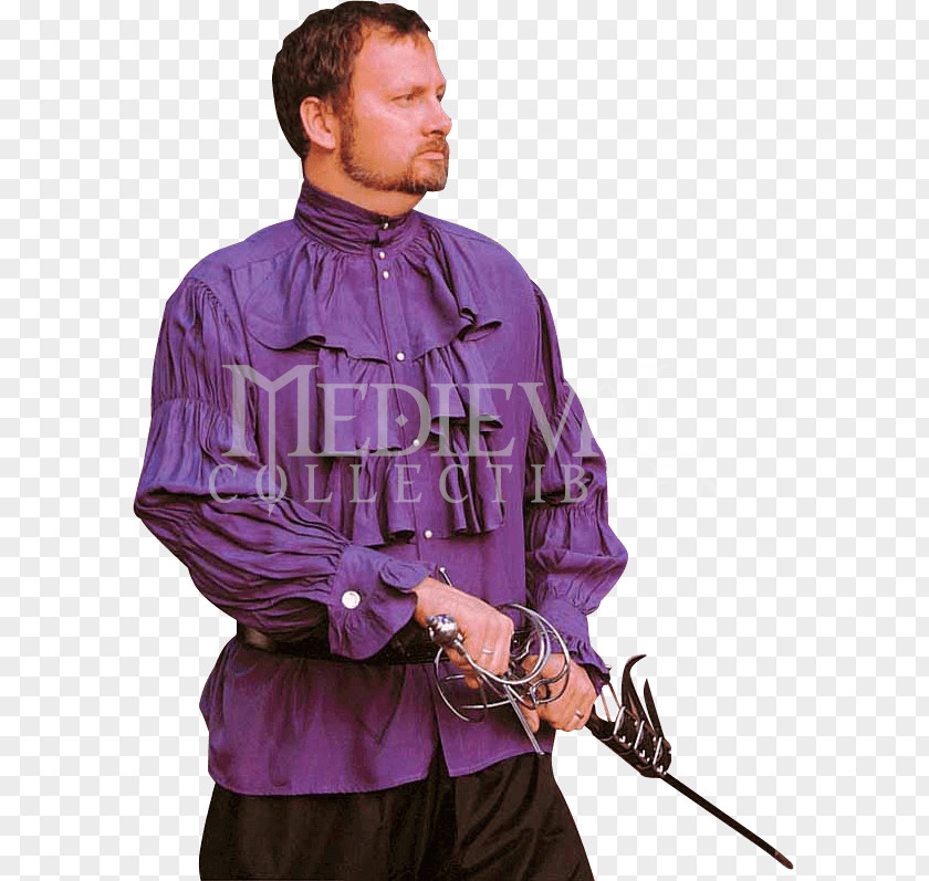 Noble Purple Dress Shirt Renaissance Clothing Suit PNG