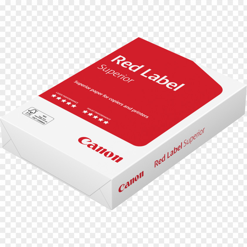 Red Label Standard Paper Size Whiteness Printing Canon PNG