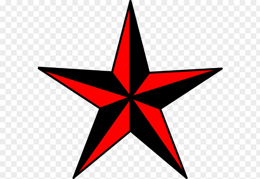 Black And Red Nautical Star Sailor Tattoos Clip Art PNG