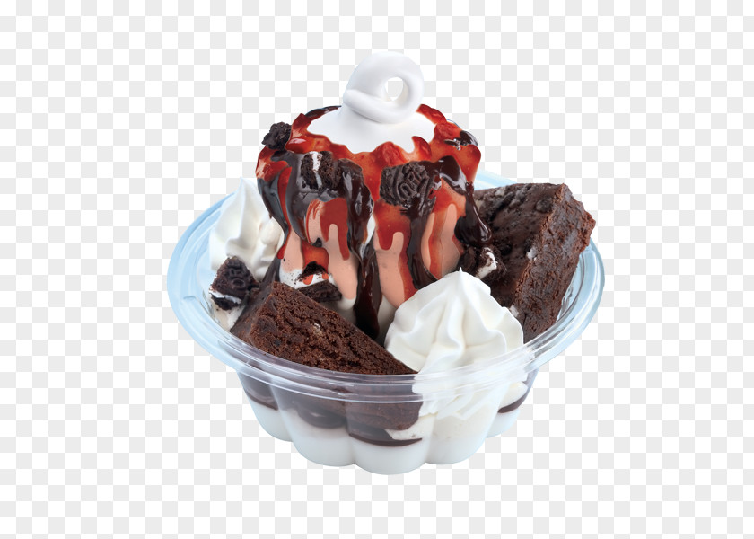 Ice Cream Sundae Chocolate Brownie Fudge PNG