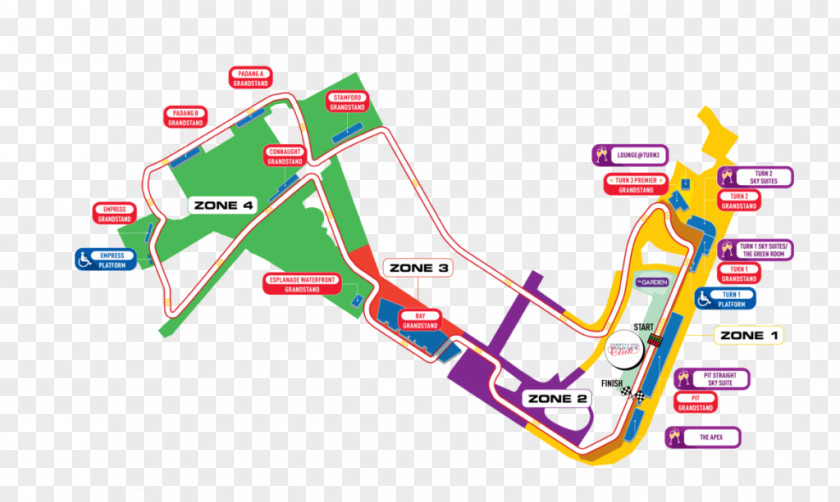 Marina Bay Street Circuit 2018 Singapore Grand Prix 2017 FIA Formula One World Championship Race (Weekend) Tickets PNG