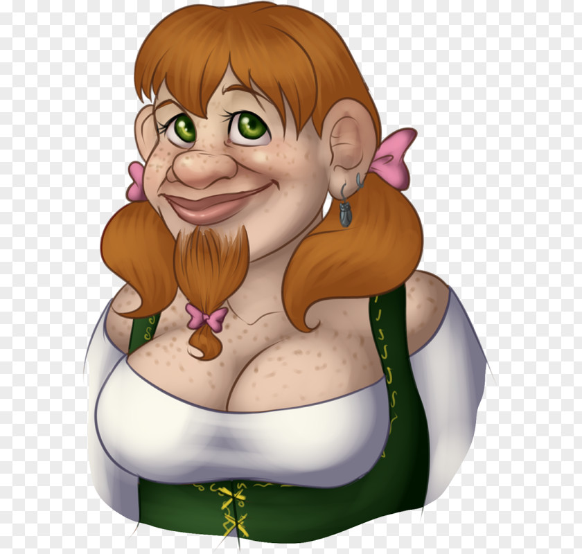 Dwarf EverQuest Woman Bearded Lady PNG