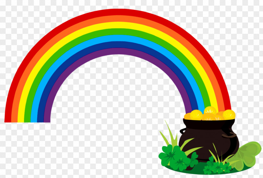 St Patrick Images Saint Patrick's Day Rainbow Gold Clip Art PNG
