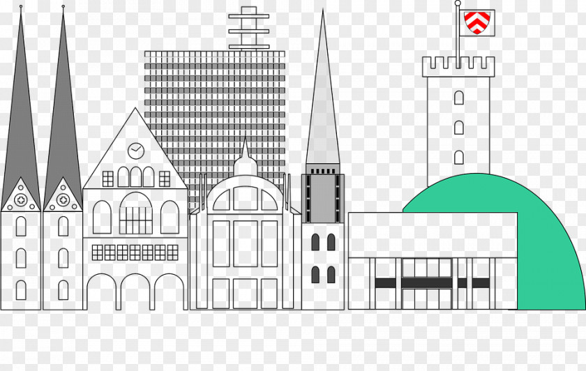 New Delhi City Illustration Bielefeld Skyline PNG