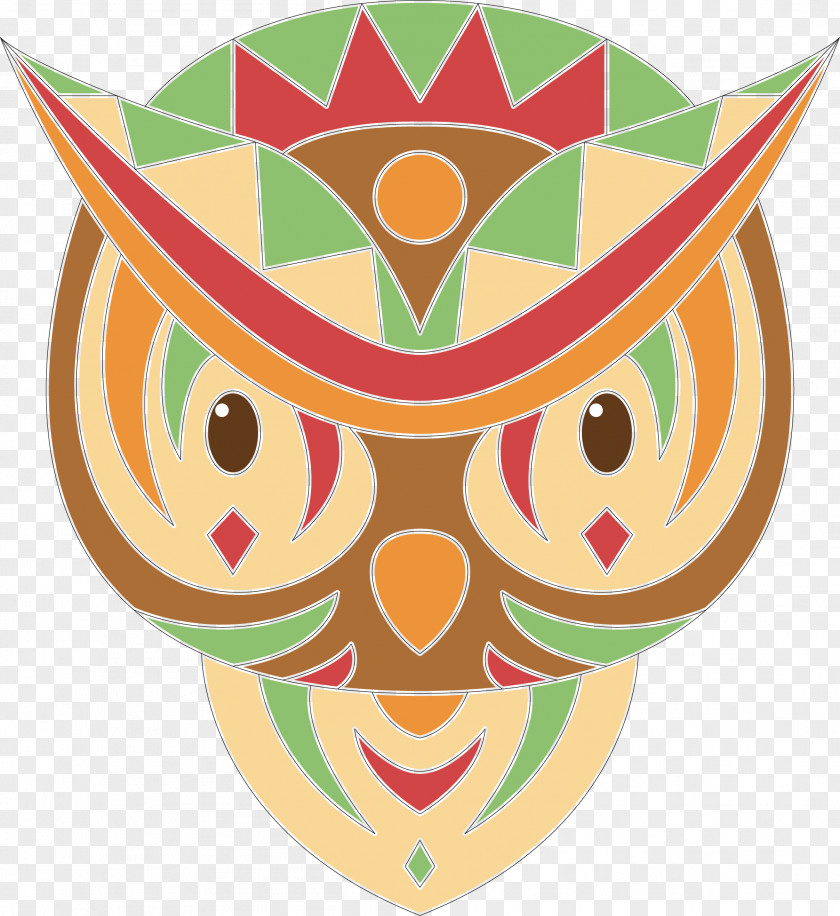 Vector Cute Color Parrot Owl Bird Illustration PNG