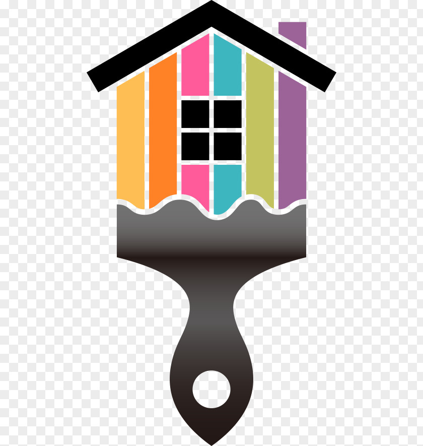 Vector Whitewashed Houses Renovation House Painter And Decorator Home Improvement Icon PNG