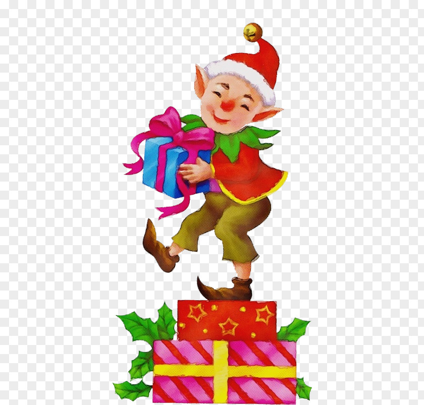 Christmas Ornament Gnome Elf Cartoon PNG