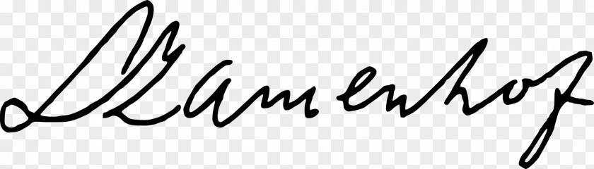 L Zamenhof Logo Calligraphy Handwriting Brand Font PNG