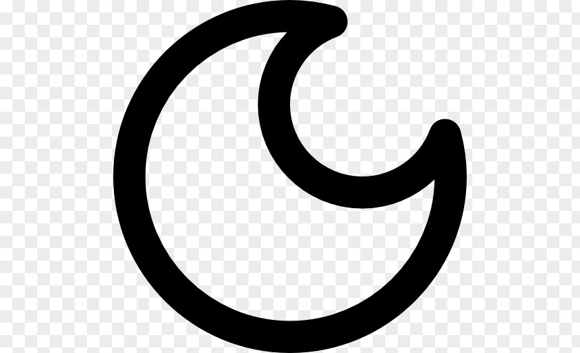 Partial Flattening Crescent Symbol Circle PNG