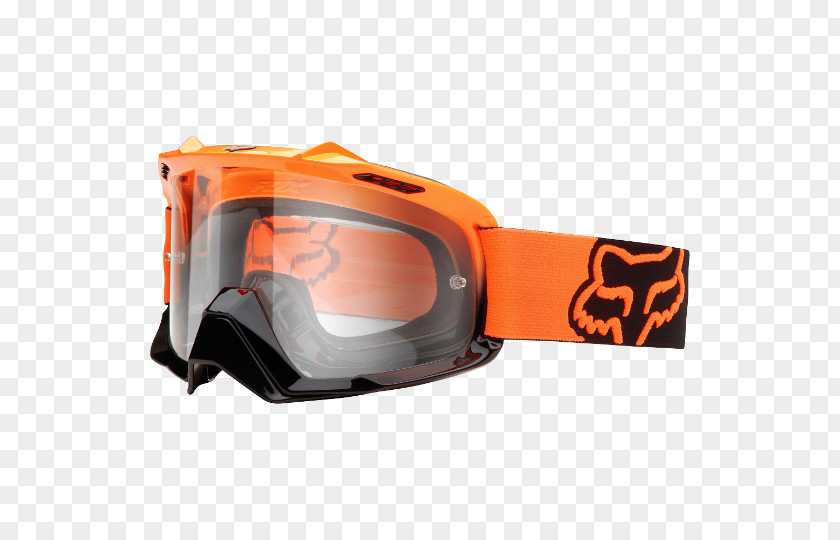 Orange Glow Goggles Fox Racing Glasses Motocross Clothing PNG