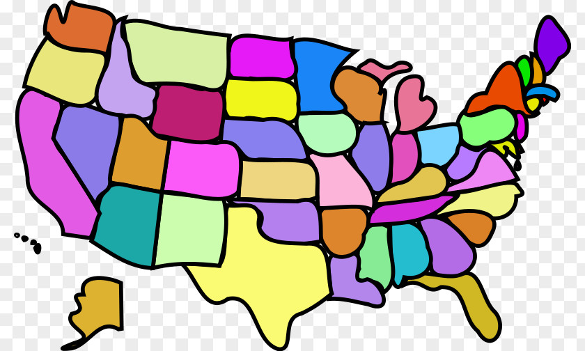 United States Clip Art Vector Graphics Cartoon Map PNG