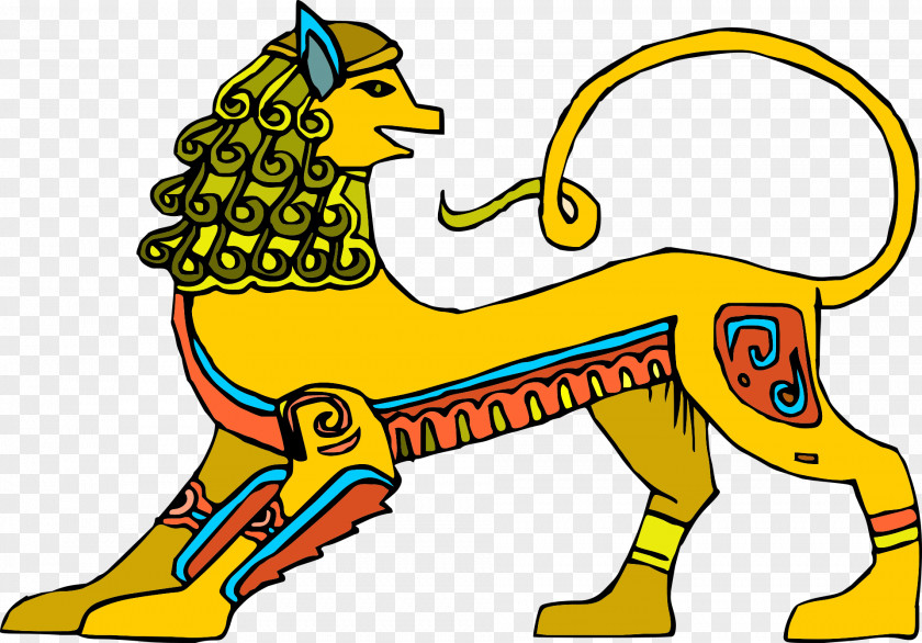 Egyptian Statue Lion Clip Art PNG