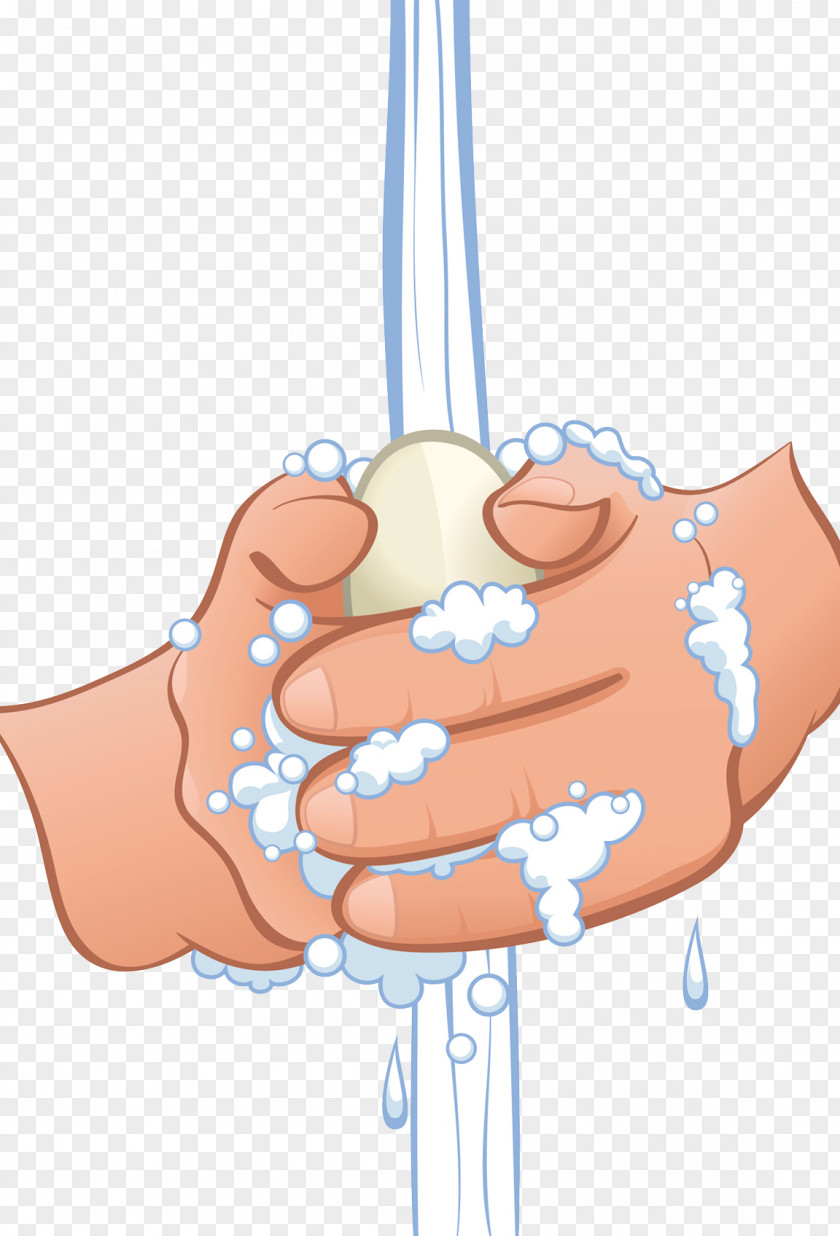 Soap Hands Cartoon Hand Washing Illustration PNG
