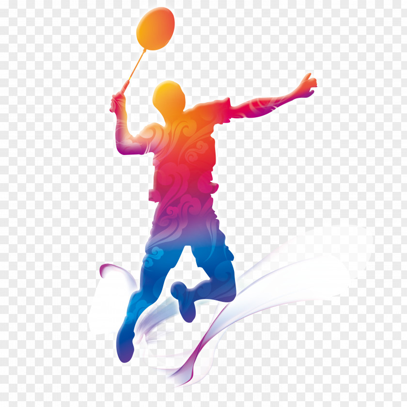 Badminton Players Creative Motion Graphics PNG