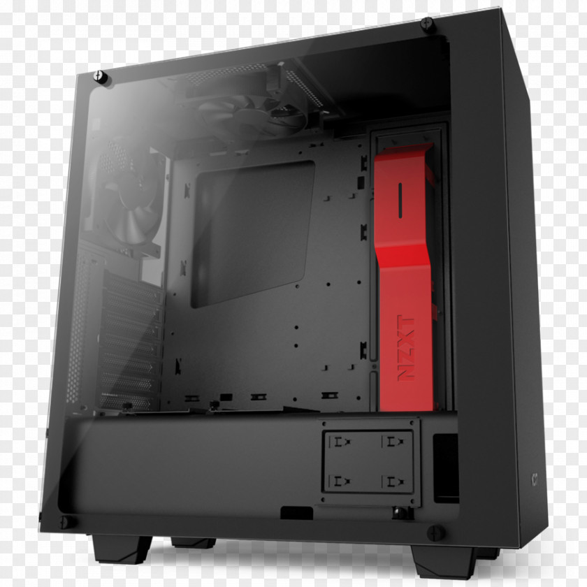 Black And Red Computer Cases & Housings Nzxt MicroATX Mini-ITX PNG