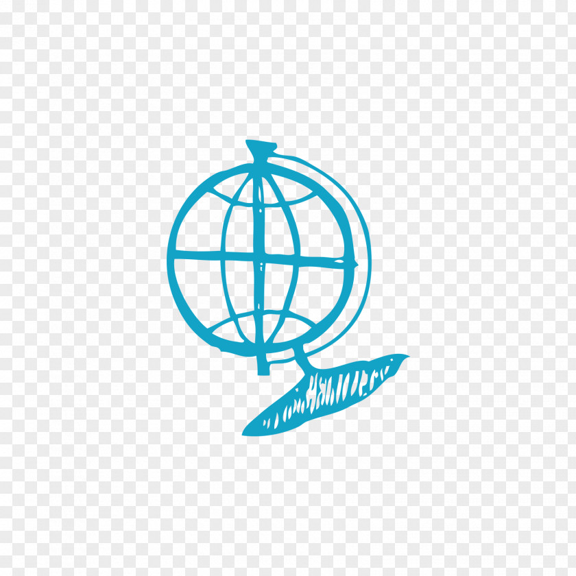 Blue Globe Drawing Icon PNG