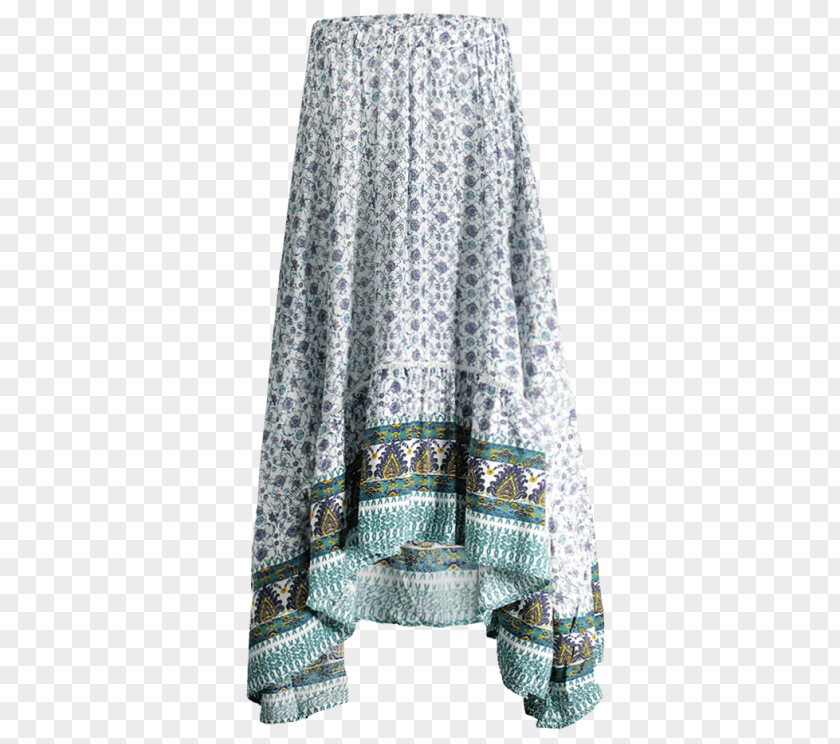 Boho Pattern Denim Skirt A-line Clothing Fashion PNG