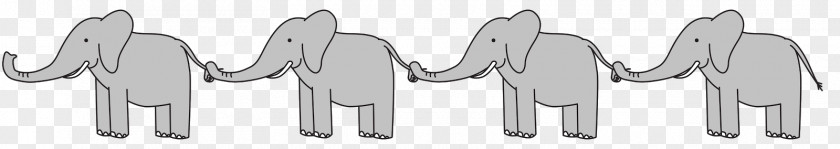 Elephant Line Art Clip PNG