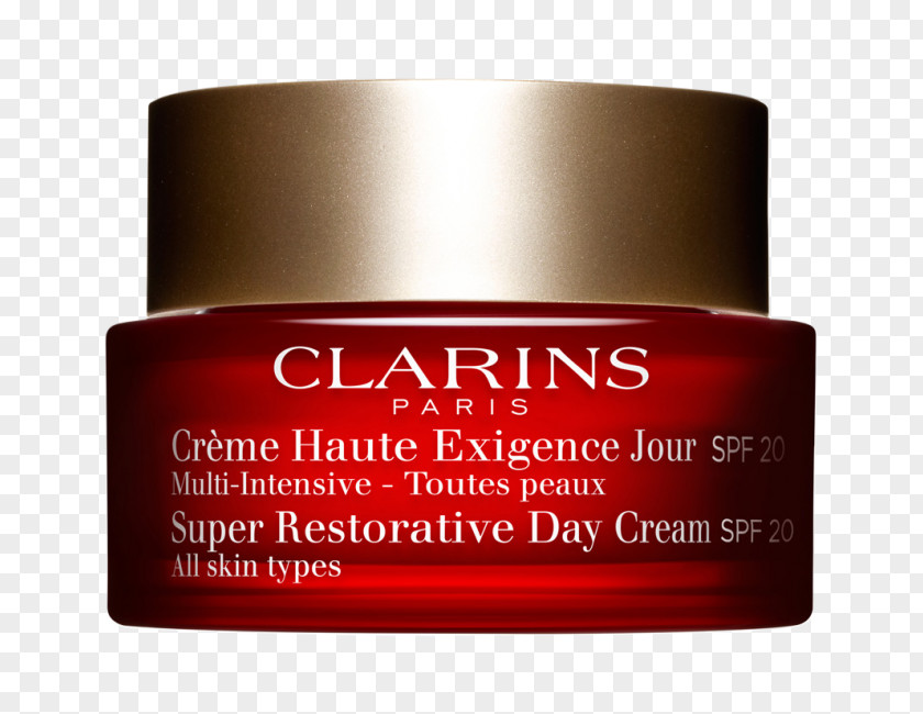 Face Clarins Super Restorative Day Cream Sunscreen Skin PNG