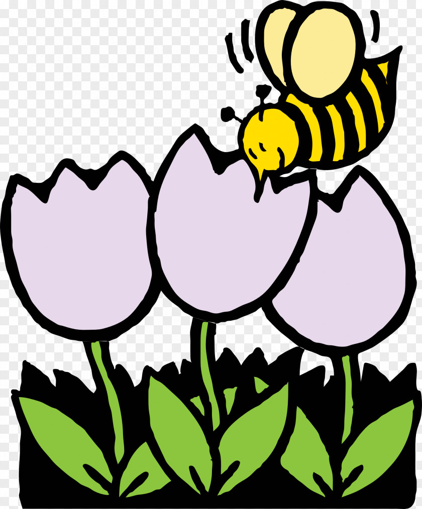 April Flowers Cliparts Bee Coloring Book Flower Nectar Clip Art PNG
