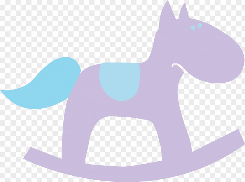 As Children Cat Design Rocking Horse Illustration PNG