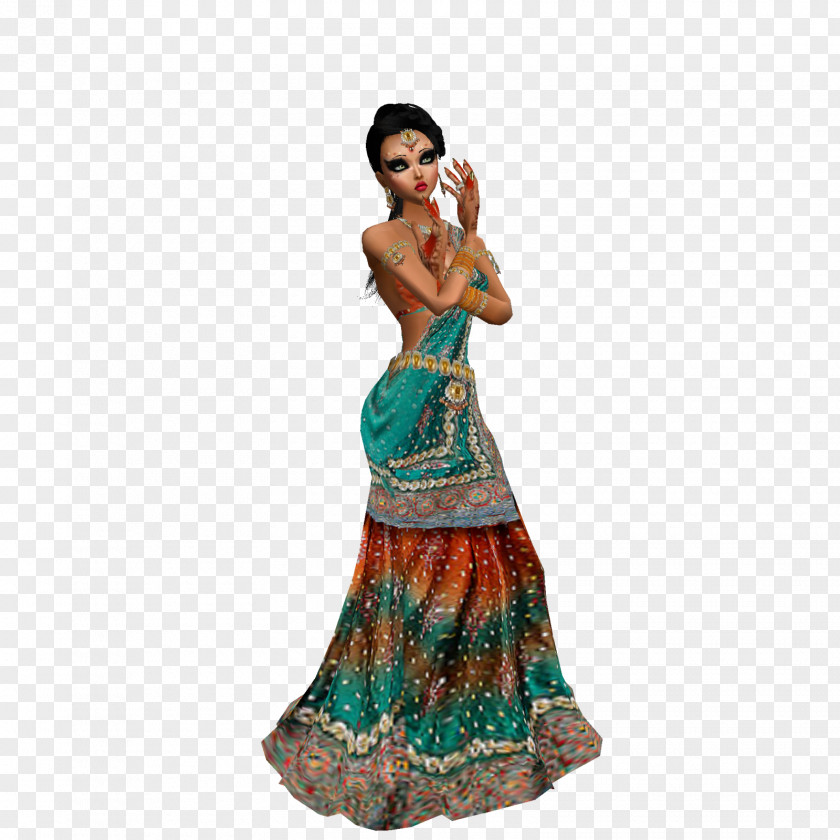 Costume Design Turquoise Dress PNG