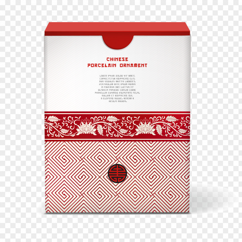 Red Box Tea Paper Packaging And Labeling PNG