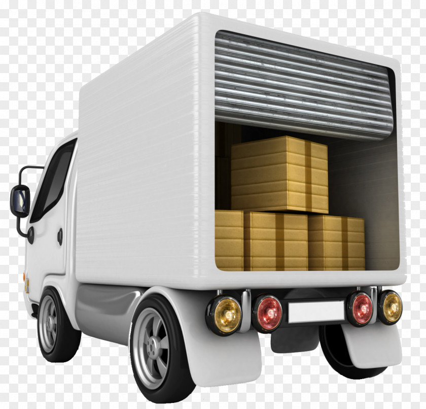 Truck Van Package Delivery Freight Transport PNG