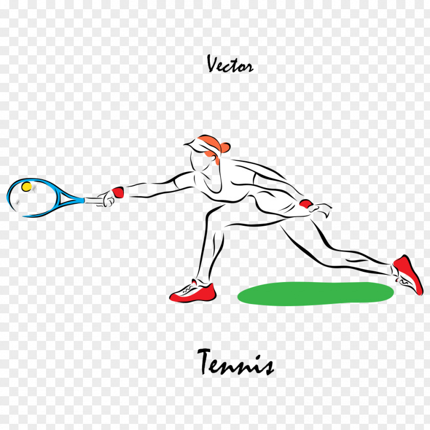 Vector Tennis Player Sport Athlete Illustration PNG