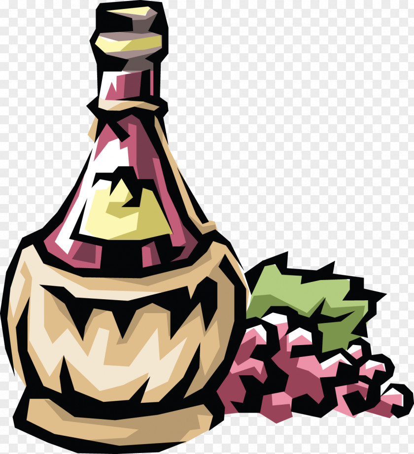 Wine Champagne Grape Bottle PNG