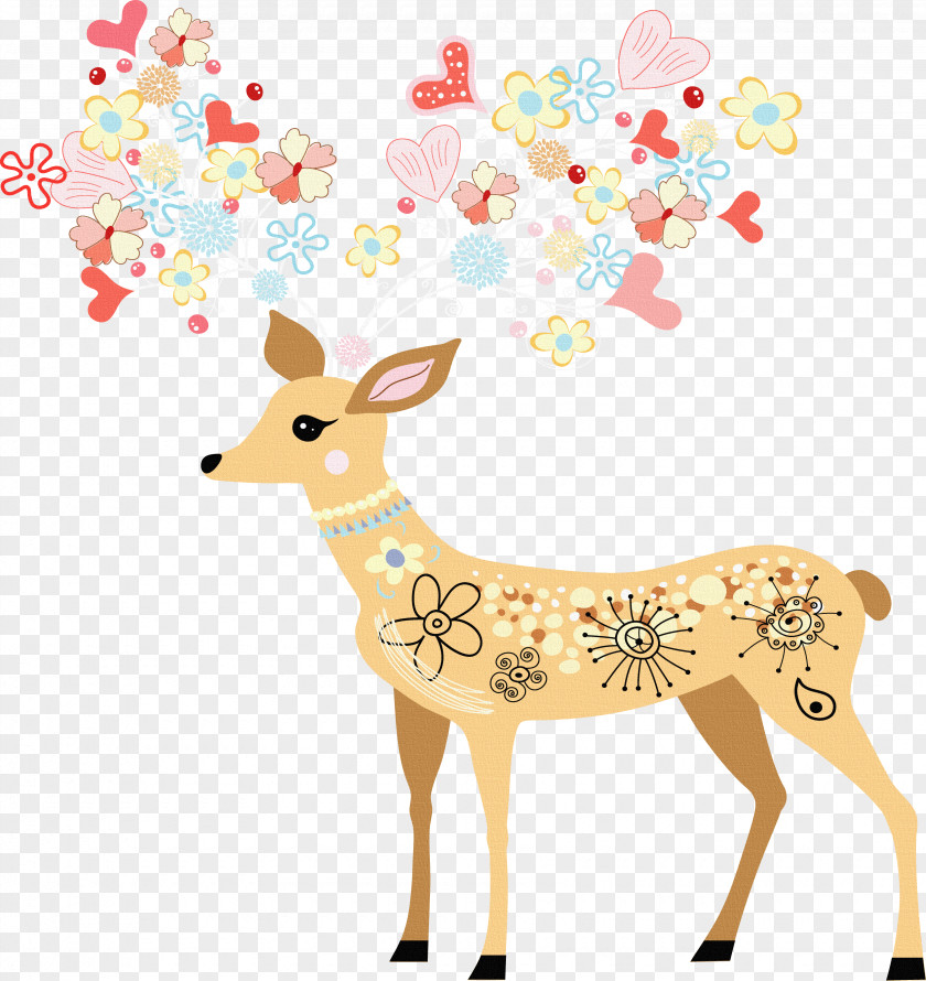 Deer Paper Wall Decal Sticker PNG